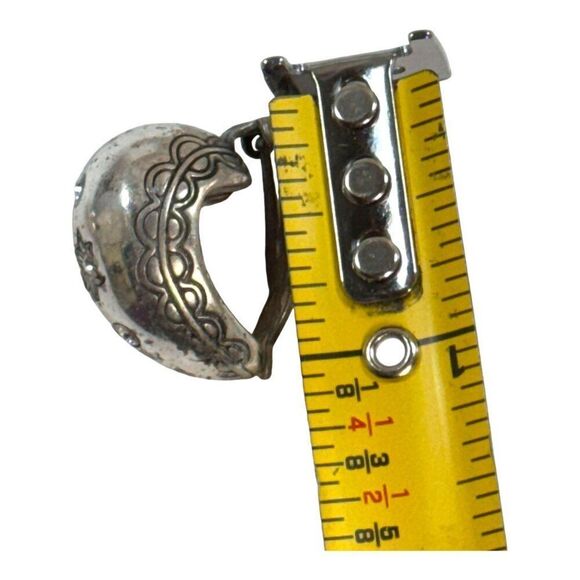 Retired Brighton Silver Teardrop Clip-On Earrings Floral Swarovski Crystal Star - Picture 5 of 5